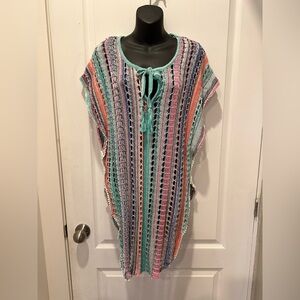 Multicolor Knit Swim Coverup